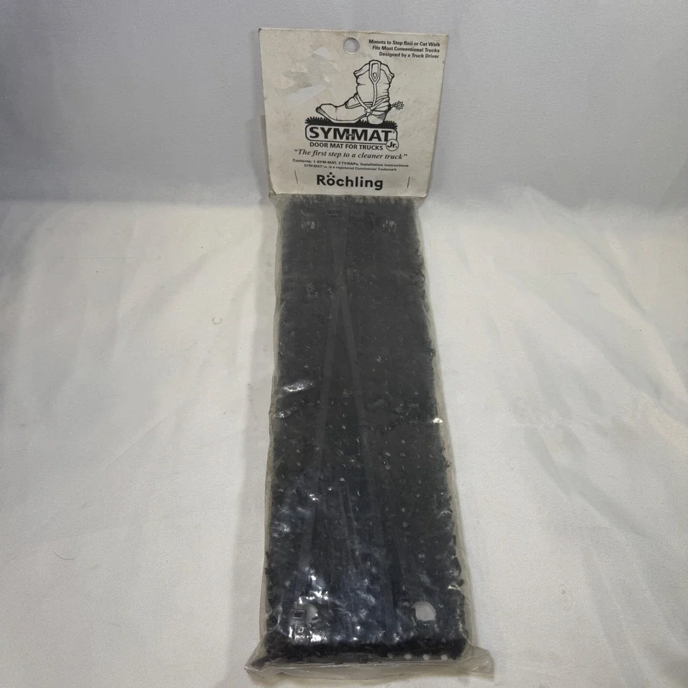 Rochling SYM-MAT Jr Truck Door Mat Step Rail Boot Scraper Black 105844 NOS
